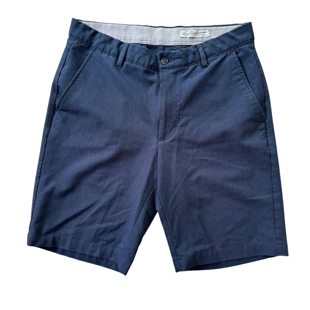 Greg‎ Norman 32x9 Blue Poly Stretch Men's Golf Performance Chino Shorts